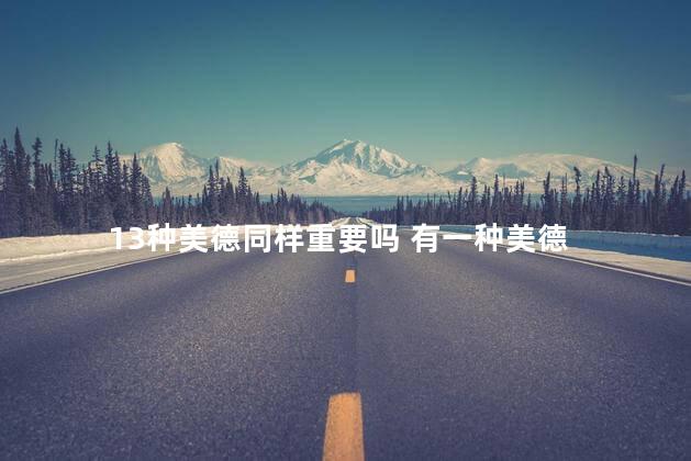 13种美德同样重要吗 有一种美德